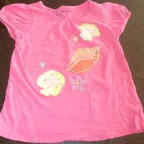 Pink Shirt With Seashells-Baby Gap Size 3T