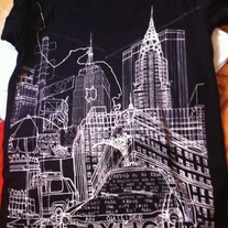 City Shirt (Black) - V-Neck