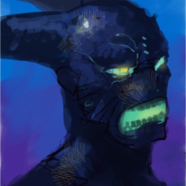 Magnet Art by Big Toe:  Horned 2