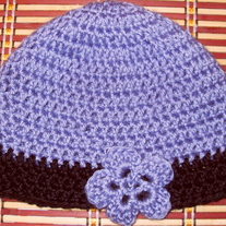 Lavender Ladies Beanie w/ Flower