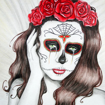 Lágrimas por mi Amante Muerto - Original Watercolour Painting