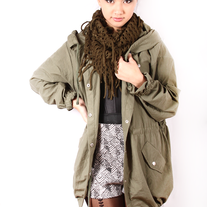 Olive circle scarf