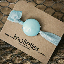 knotie bubble original - aqua w/silver