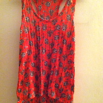 Free People Floral Hi-Low Tank Top