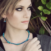 Turquoise Necklace, Bracelet, Earring Set