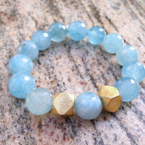 22K Plated Gold Aqua Bracelet