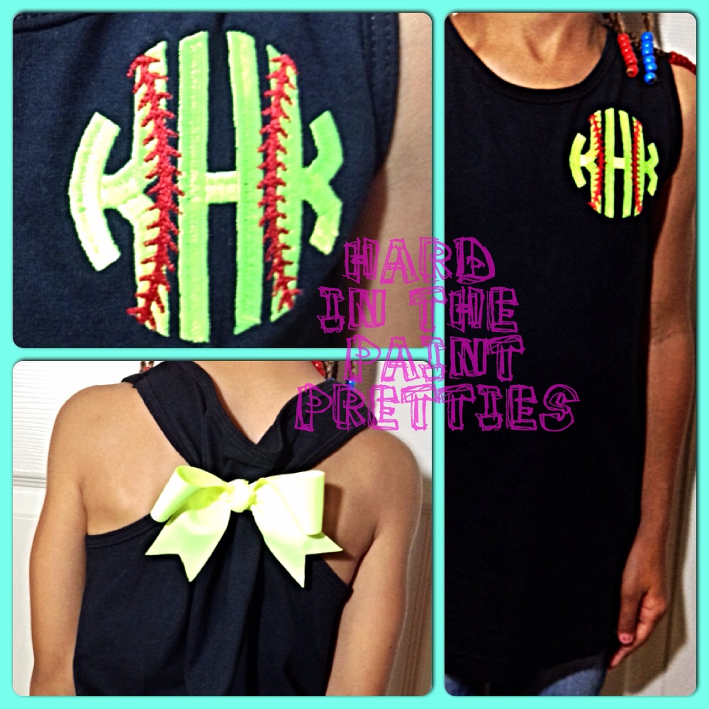Softball Monogrammed Youth & Adult Tank Top on Storenvy