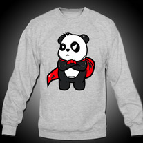 Gray Supa Panda Crewneck