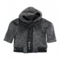 3 Pommes Ultra Soft Fur Like Jacquard Knit Hoodie