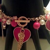 Heart Charm Bracelet (Gold) 