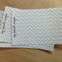 Chevron Recipe Cards - Solid colors