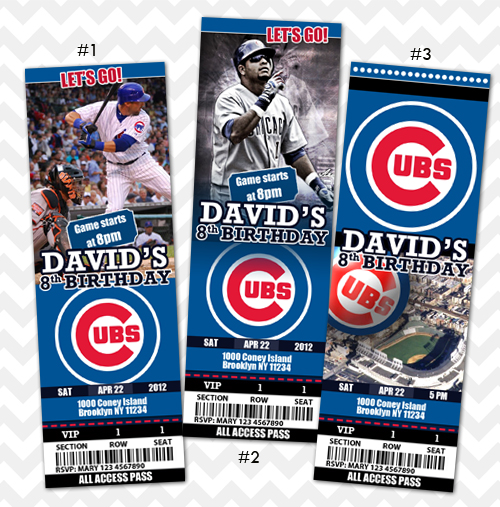 Chicago Cubs Invitation, Cubs Birthday Party on Storenvy