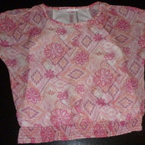 Pink Sheer Top with Built in Cami-Justice Size 12