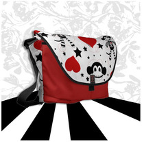 Messenger Bag - Macabre Skeleton Monkey 
