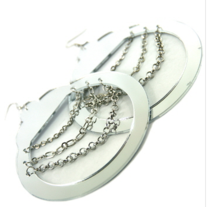 Handcuff Earrings Silver