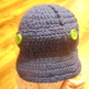 Crochet Baseball Hat W/Buttons - Thumbnail 3
