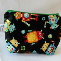 Zipper Pouch {Wacky Robots Again}