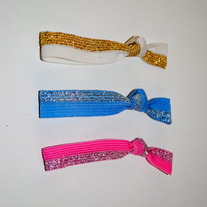 Sisterly Ties- No-Crease Hair Tie HALF GLITTER