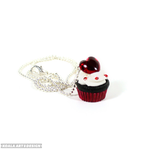 Cupcake Heart Necklace