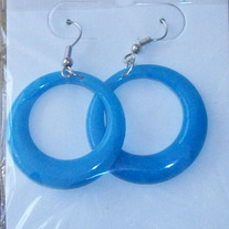 Blue Circle Earrings