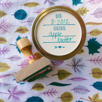 Canning Label Stamp with mini heart and arrow design