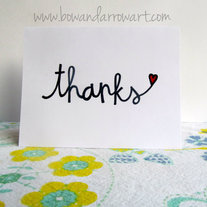 Simple Thanks (white card stock)