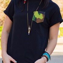 Green Camo Pocket Punt T-Shirt