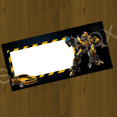 Transformers Bumblebee Birthday Printable Address Labels on Storenvy