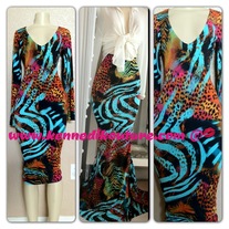 "KONCRETE JUNGLE" PENCIL/MIDI DRESS