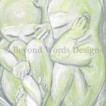 Twins in-utero ~ Matted 5x7 Giclee Print