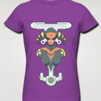 "NDSTRKTIBL" American Apparel Slim Fit for Women (Purple)