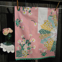 pretty daisy vintage tea towel