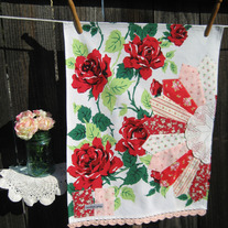 ruby rose vintage tea towel
