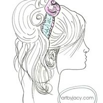 8x10 Matte Print, "Teen Love" from Original Ink Fashion Illustration