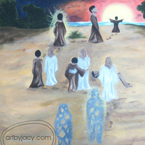 8x10 Matte Print, "Brokenness" Acrylic Painting Illustration