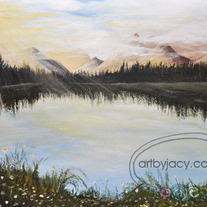 8x10 Matte Print, "Morning Has Come" Acrylic Painting Illustration