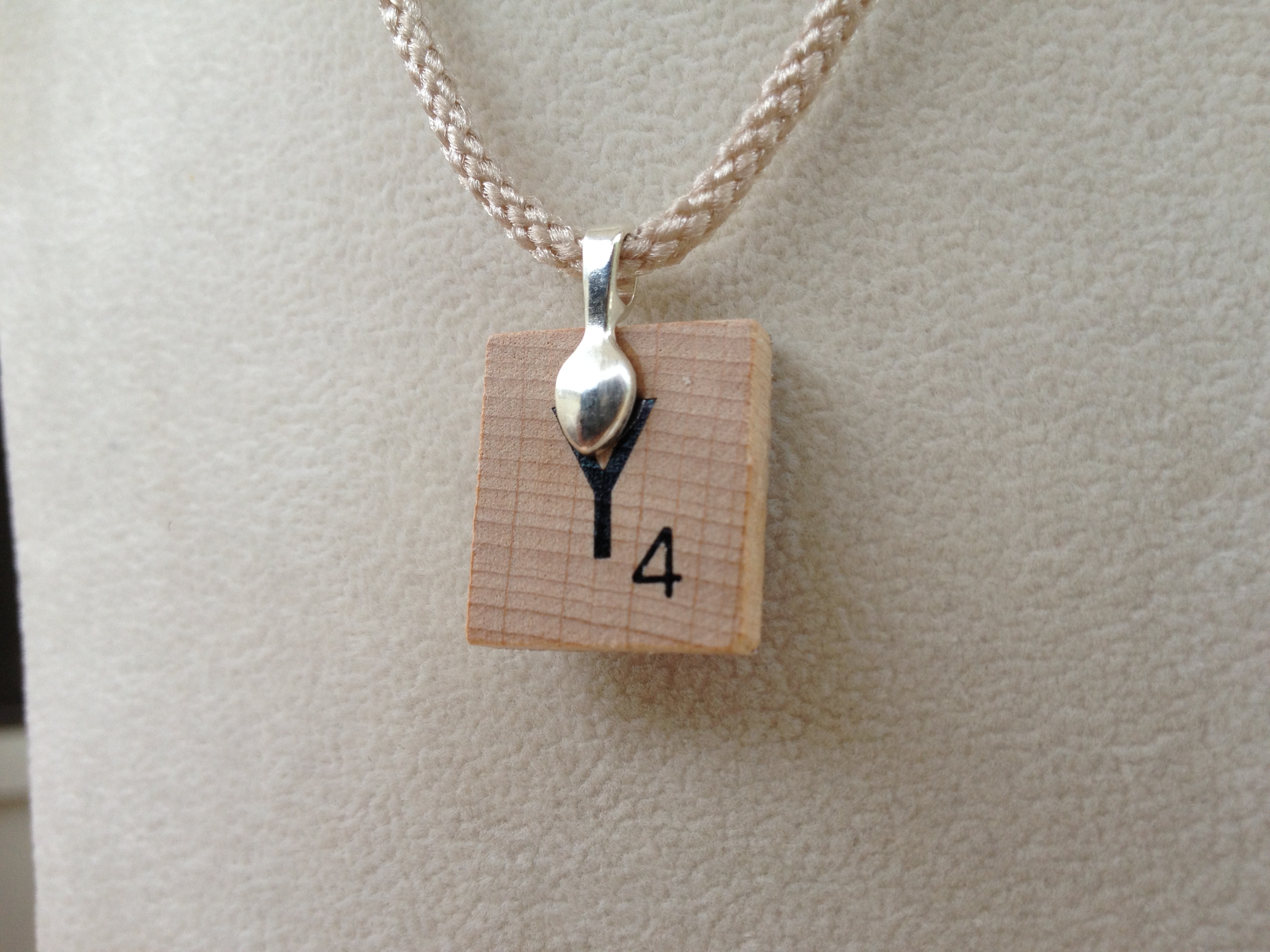 Scrabble Tile Pendant Necklace Mask · KnotJustKnots · Online