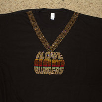 I Love Hamburgers Phat Gold Chain T-Shirt