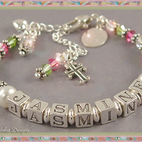 CHILDRENS Christening Pearl BABY Brag Sterling BRACELET