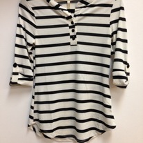 Black and Whited Striped Shirt