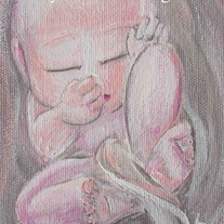 Art Magnet ~ Baby Girl in Utero