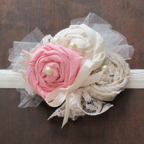 Vintage Pink and Neutrals headband