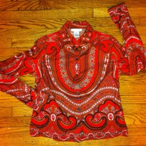 Women's Isaac Mizrahi Tribal Print Shirt