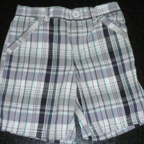 Navy/Gray/White Plaid Shorts-Faded Glory Size 24 Months
