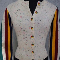Vintage 1970s Rasta Sweater, Size XS/S