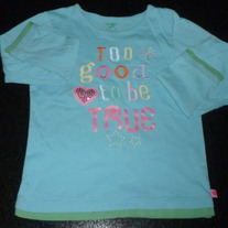 Long Sleeve Blue Shirt Too Good to Be True-OshKosh Size 10