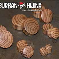 Zebra wood Saddle Plugs