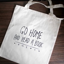 Go Home and Read a Book Tote Bag