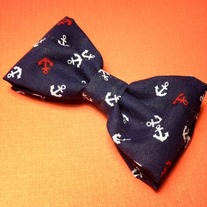 Nautical print bow