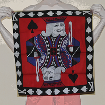 Red blue white poker king design bandana